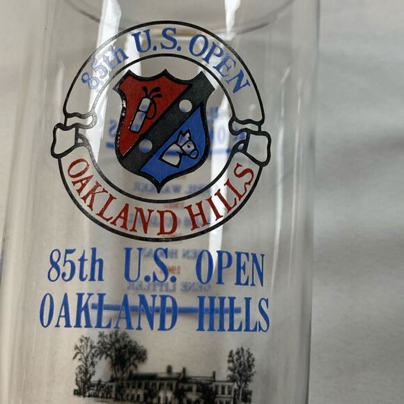 Vintage 1985 - 85th U.S. Opens @ Oakland Hills MI  Golf Commemorative Glass - Picture 3 of 6